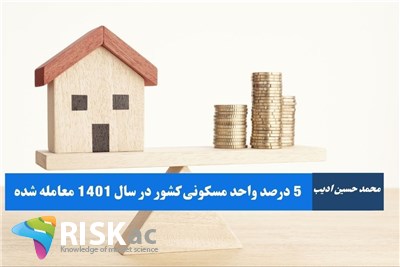 5درصد واحد مسکونی کشور در سال 1401 معامله شده