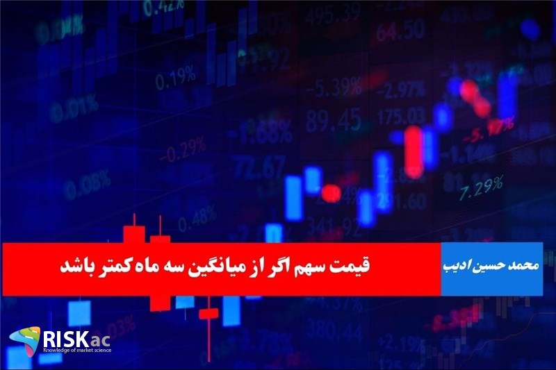 قیمت سهم اگر از میانگین سه ماه کمتر باشد